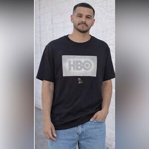 OVO HBO Black and Silver Graphic Tee
